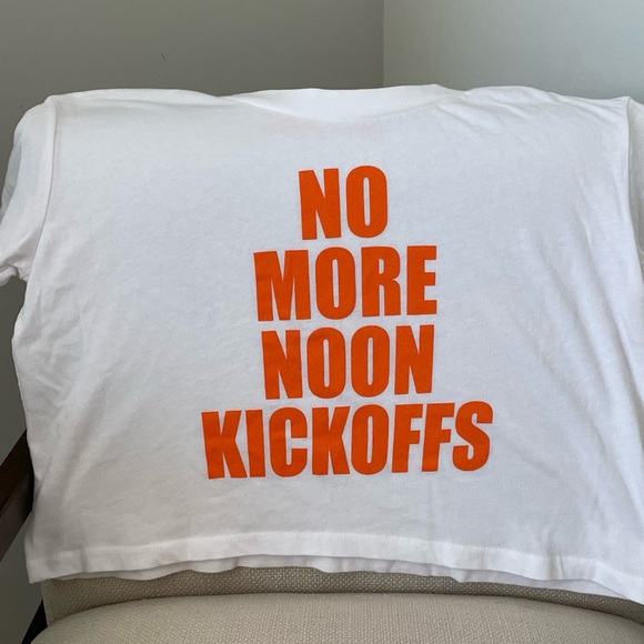 Old Row - No More Noon Kickoffs Collegiate Cropped Shirt - Picture 4 of 5